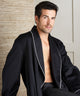 Westport Black Made-to-Order Customizable Cashmere Shawl Robe