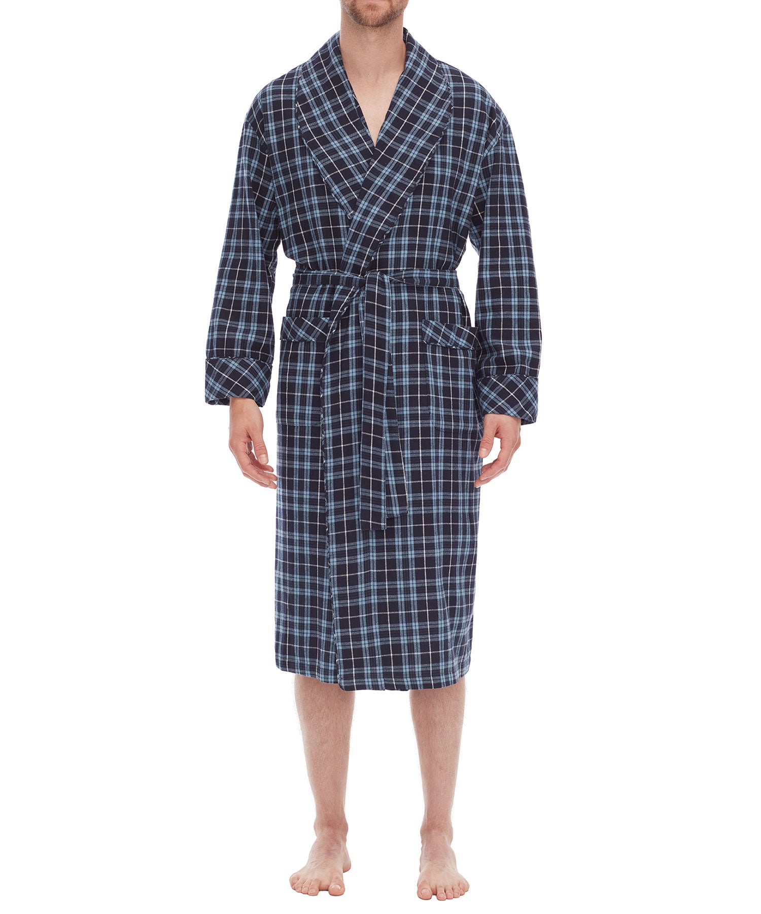 Robe majestueuse à col châle en flanelle, Men's Big & Tall