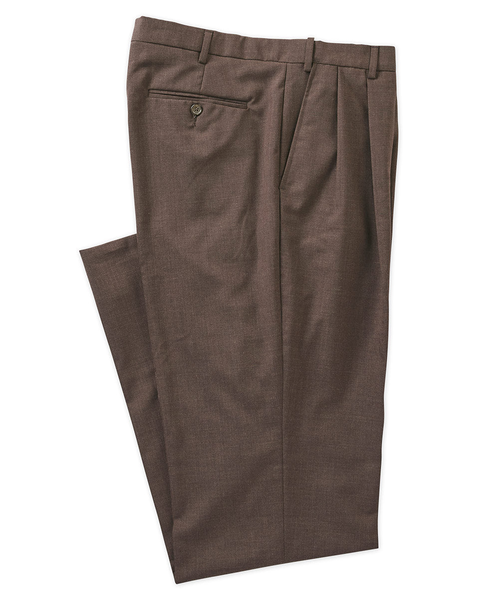 Westport 1989 Men's Big & Tall Pleated Wool Blend Dress Pants
