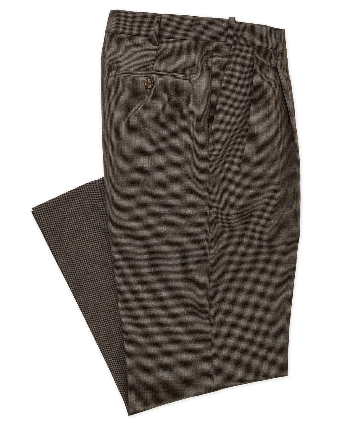 Westport 1989 Pleated Houndstooth Wool Blend Dress Pants, Men's Big & Tall