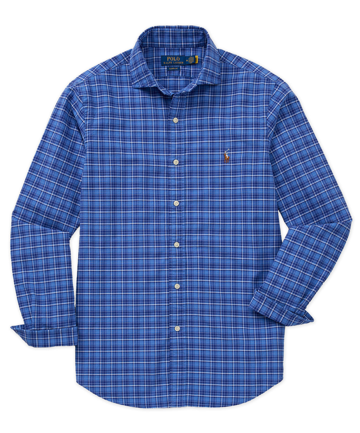 Ralph Lauren Men's Big & Tall Long-Sleeve Oxford Shirt - Light Blue/White