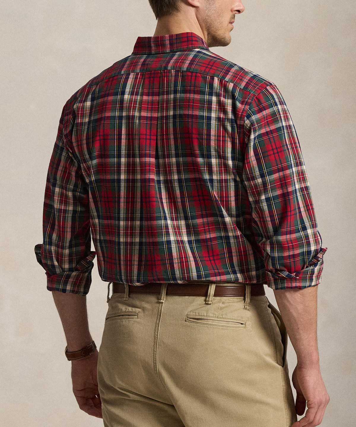 Polo Ralph Lauren Long-Sleeve Oxford Shirt - Red/Green Multi, Men's Big & Tall