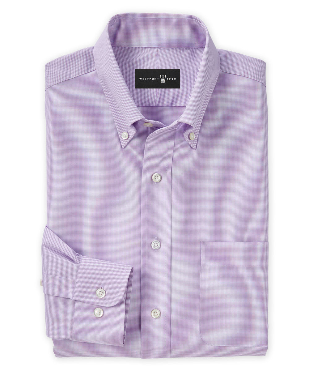 Men's Big & Tall Westport 1989 Non-Iron Button-Down Collar Dress Shirt Lavender / 17