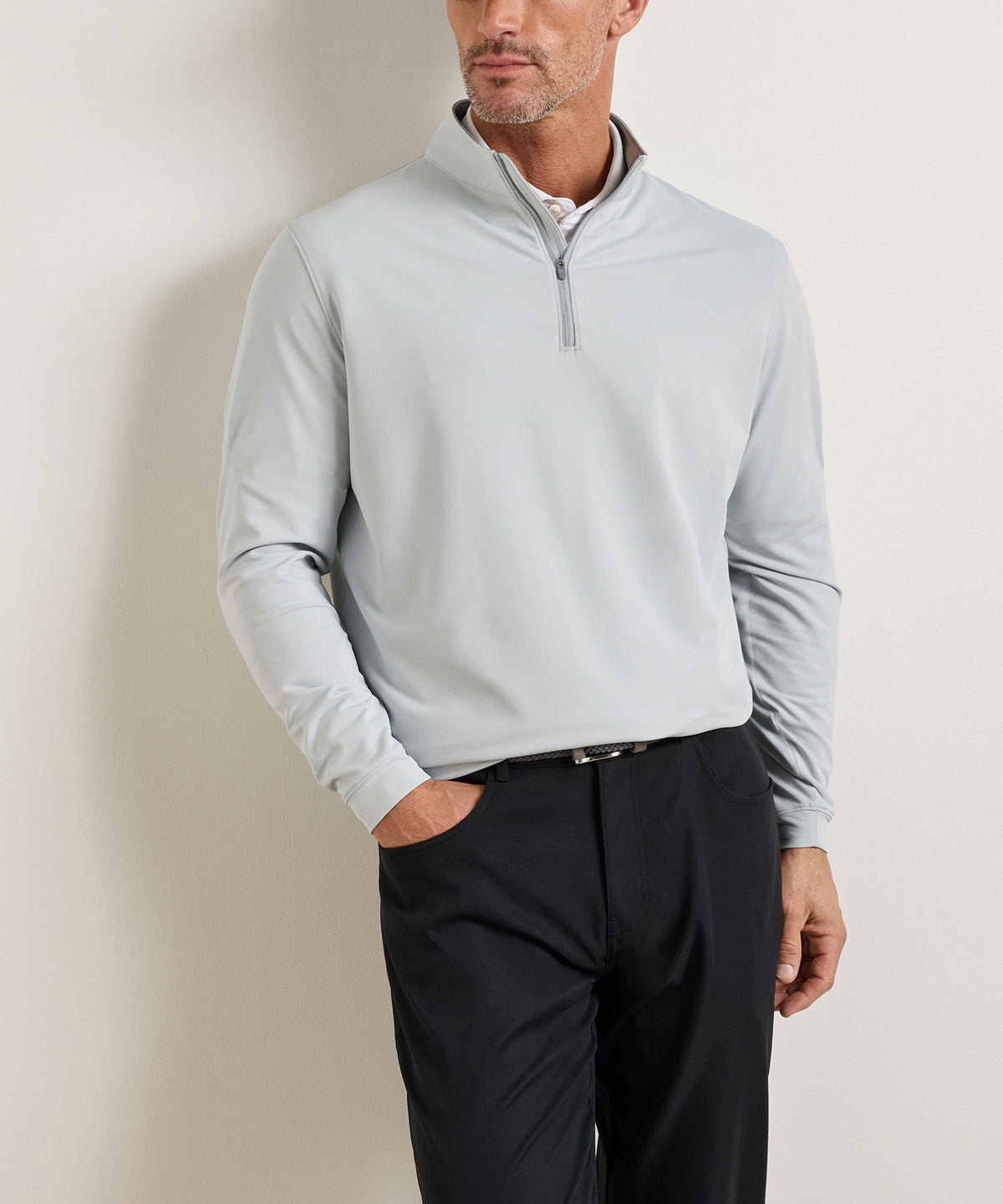 Peter Millar Perth Stretch Loop Terry Quarter-Zip Pullover, Men's Big & Tall