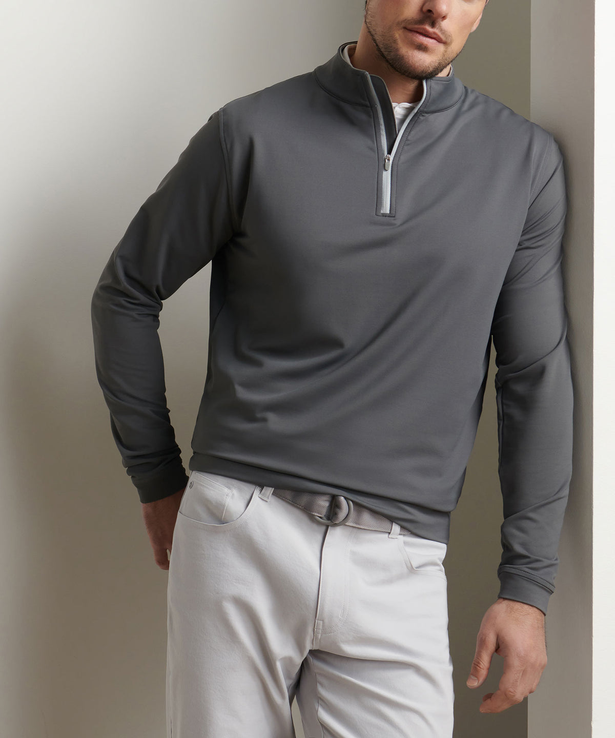 Peter Millar Perth Stretch Loop Terry Quarter-Zip Pullover, Men's Big & Tall