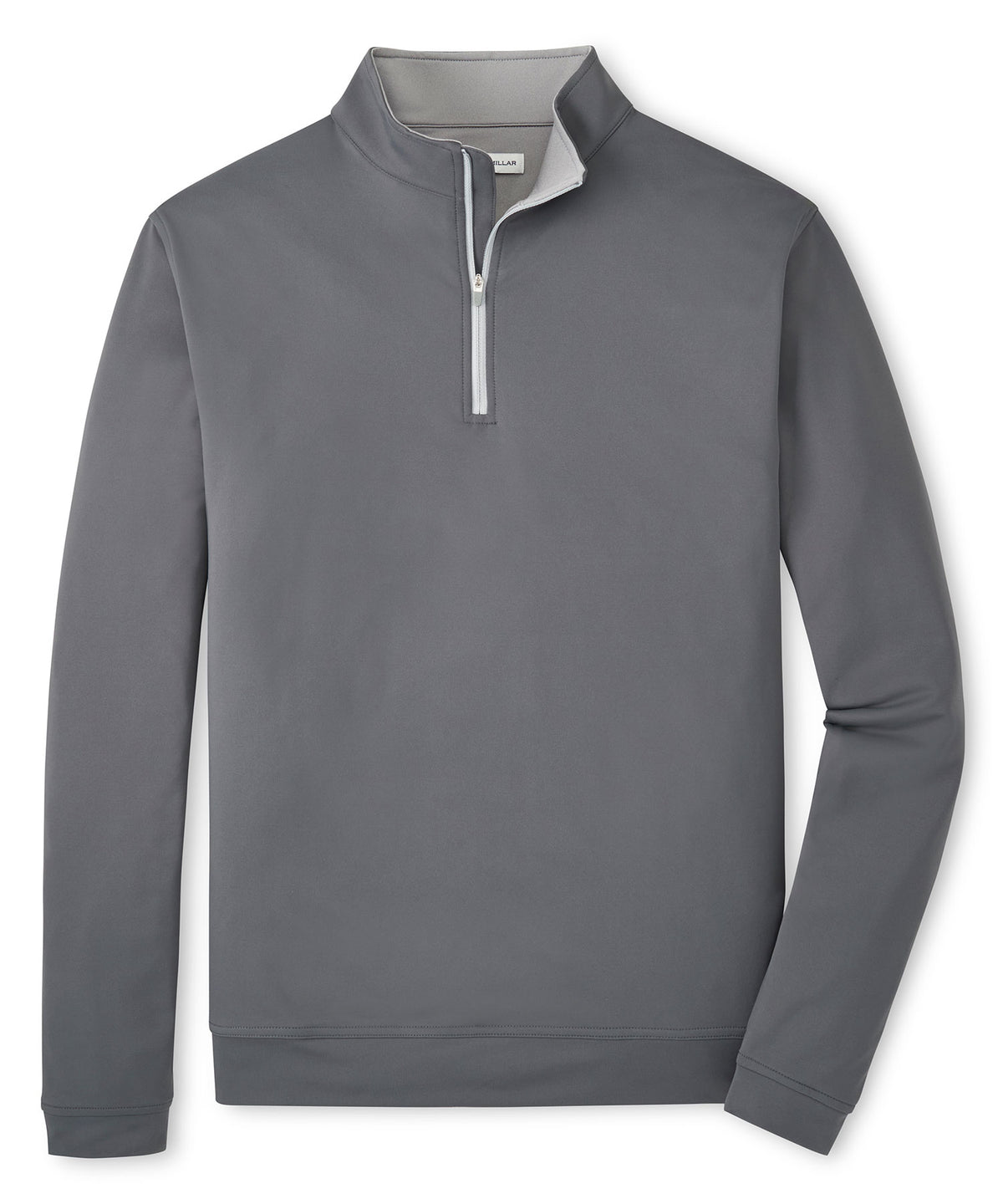 Peter Millar Perth Stretch Loop Terry Quarter-Zip Pullover - Iron, Men's Big & Tall