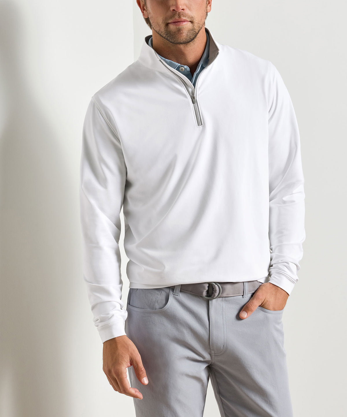 Peter Millar Perth Stretch Loop Terry Quarter-Zip Pullover, Men's Big & Tall