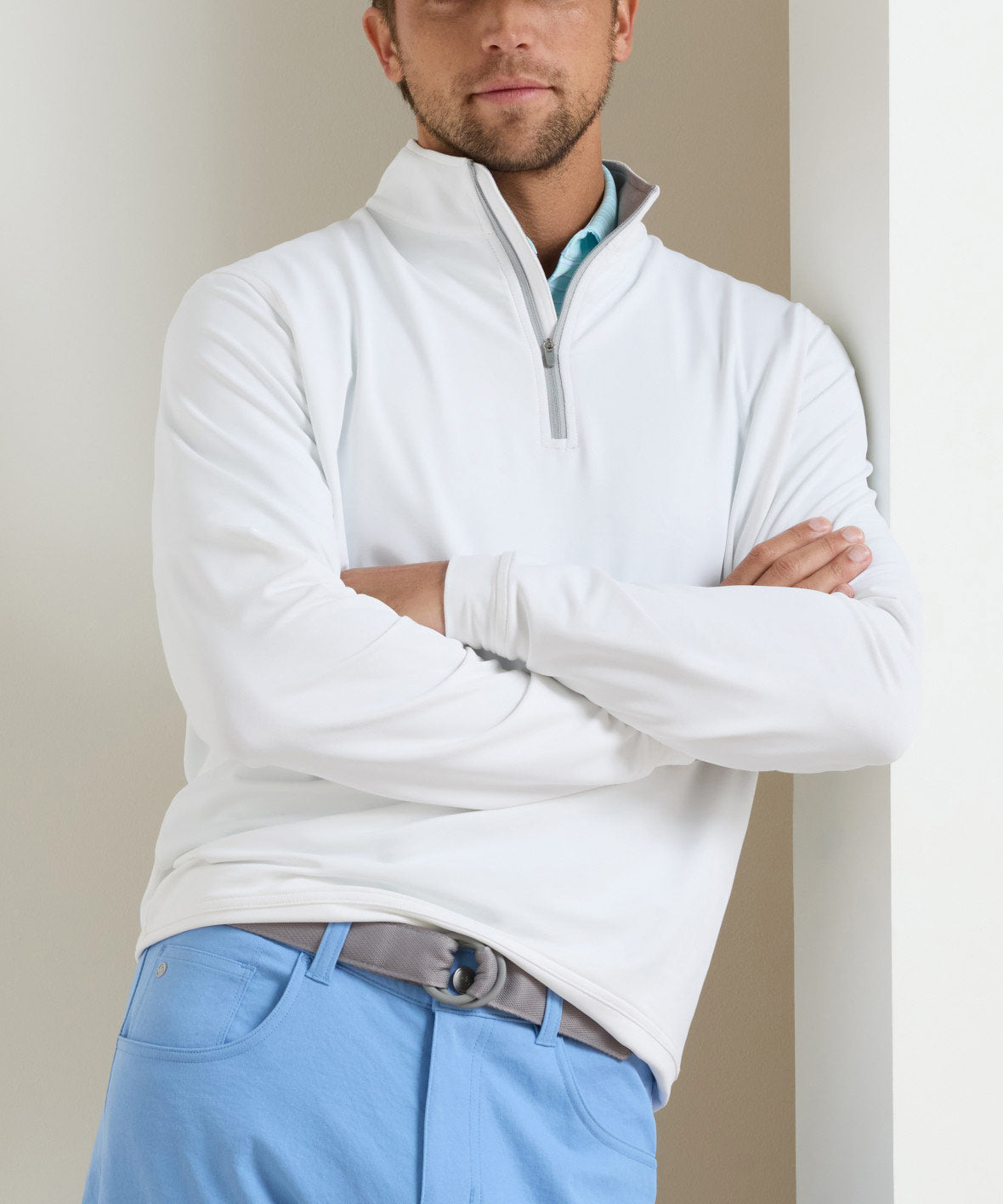 Peter Millar Perth Stretch Loop Terry Quarter-Zip Pullover, Men's Big & Tall