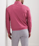 Peter Millar Perth pullover in rosewood pink, back view showing fit