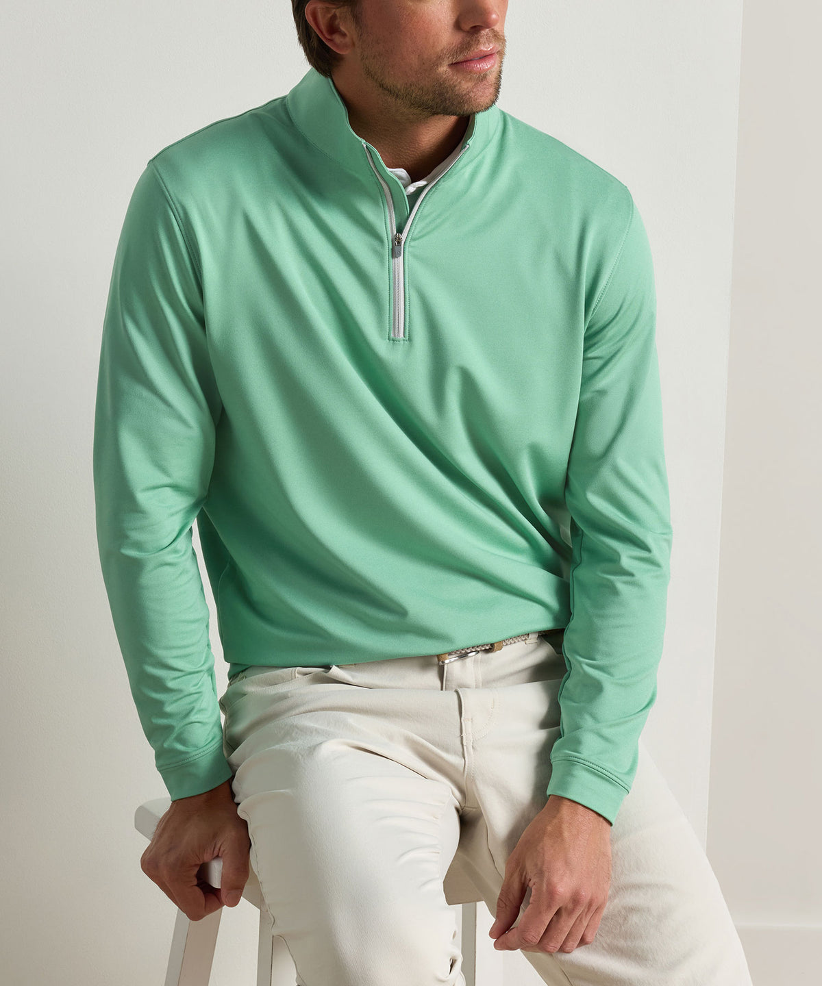 Peter Millar Perth Stretch Loop Terry Quarter-Zip Pullover, Men's Big & Tall
