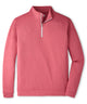 Peter Millar Perth Stretch Loop Terry Quarter-Zip Pullover - Red Coral