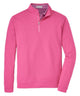 Peter Millar Perth Stretch Loop Terry Quarter-Zip Pullover - Pink Ruby