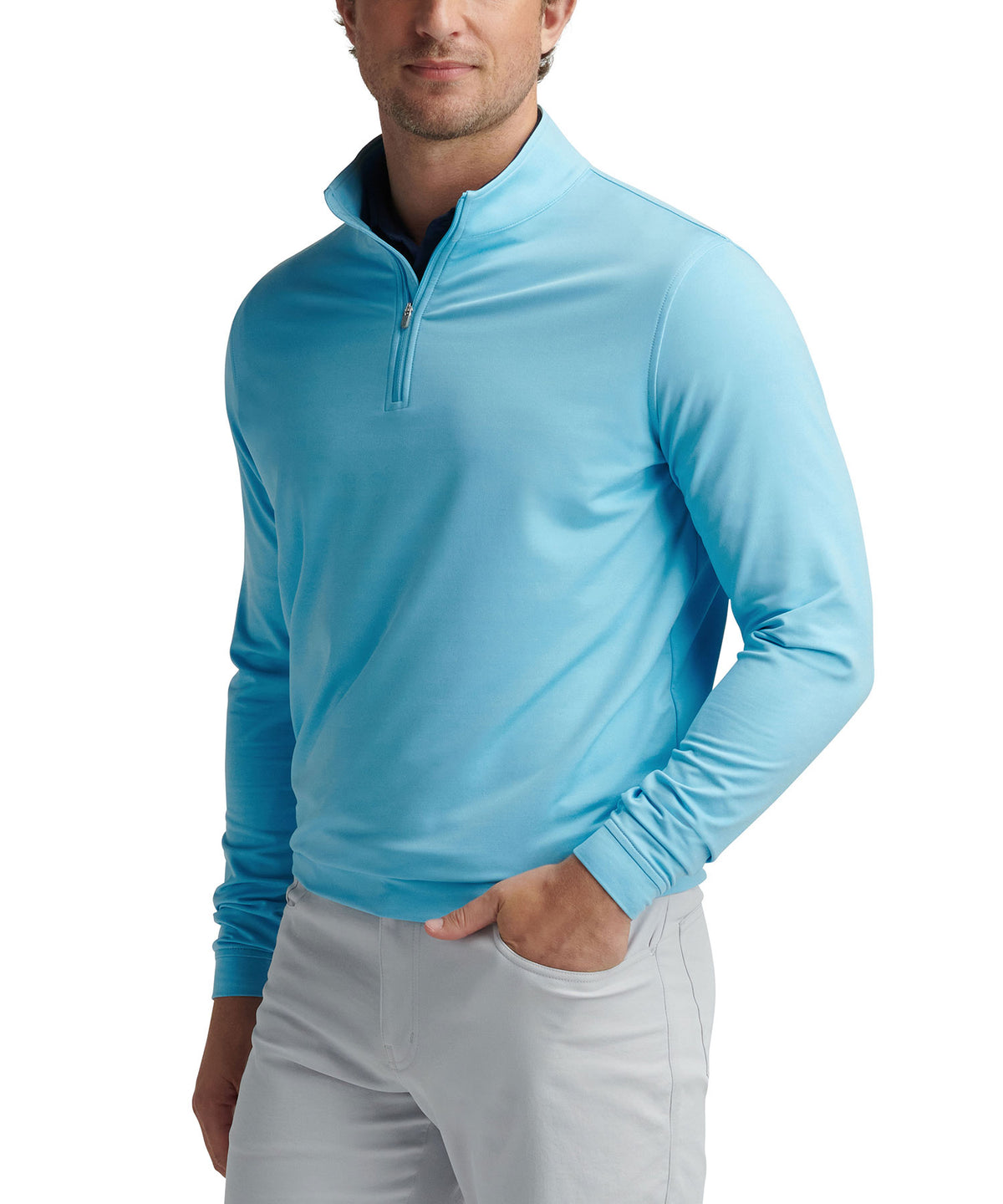 Peter Millar Perth Stretch Loop Terry Quarter-Zip Pullover, Men's Big & Tall