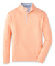 Peter Millar Perth Stretch Loop Terry Quarter-Zip Pullover - Papaya