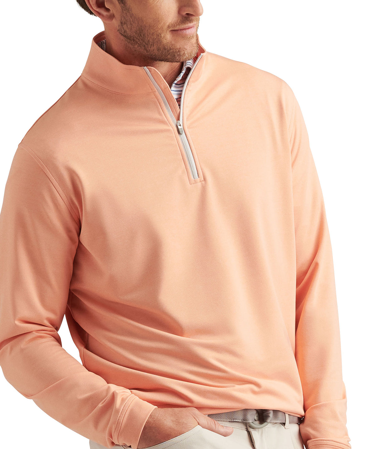 Peter Millar Perth Stretch Loop Terry Quarter-Zip Pullover, Men's Big & Tall