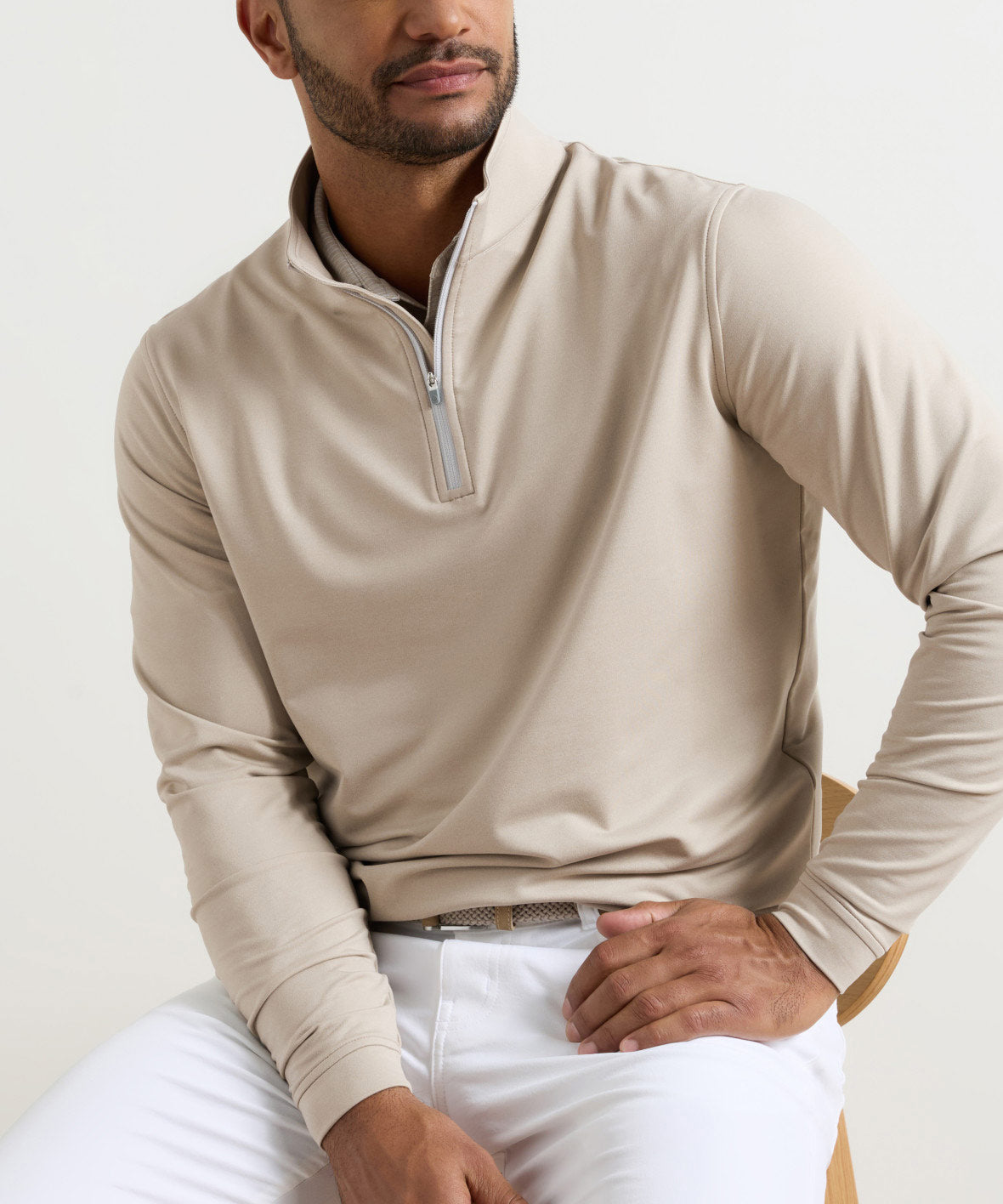 Peter Millar Perth Stretch Loop Terry Quarter-Zip Pullover, Men's Big & Tall