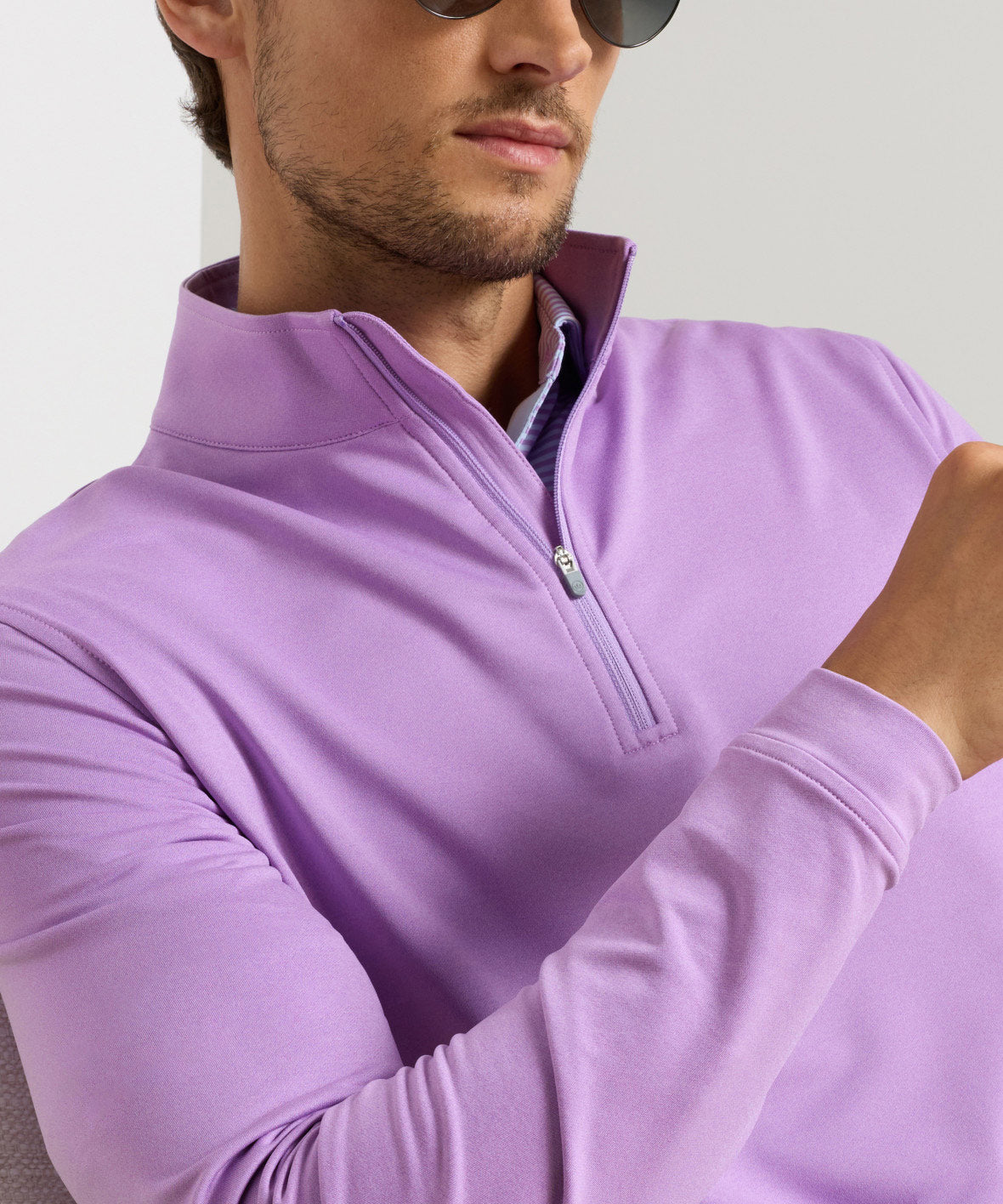 Peter Millar Perth Stretch Loop Terry Quarter-Zip Pullover, Men's Big & Tall