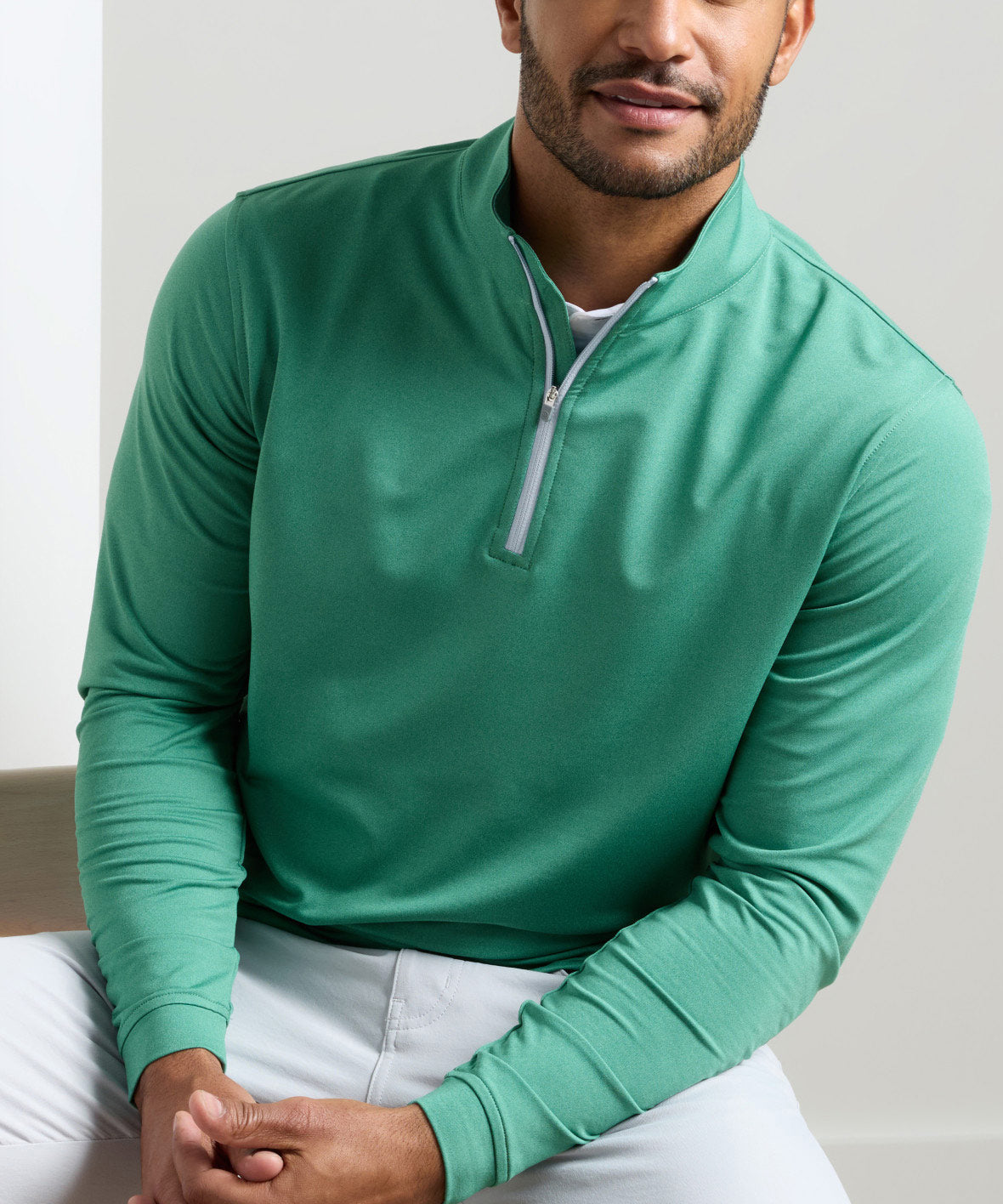 Peter Millar Perth Stretch Loop Terry Quarter-Zip Pullover, Men's Big & Tall