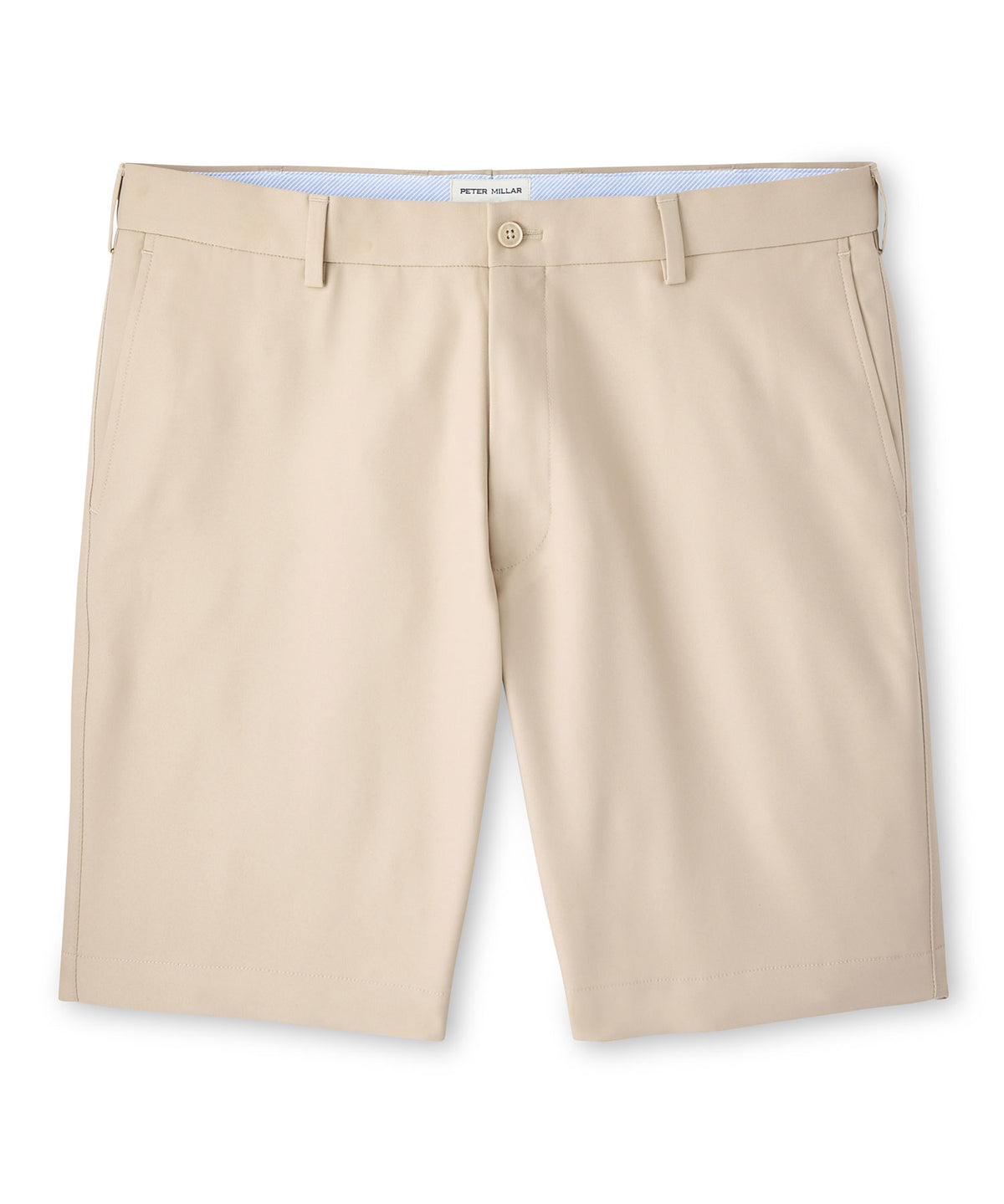 Peter Millar Salem High Drape Performance Shorts - Khaki, Men's Big & Tall