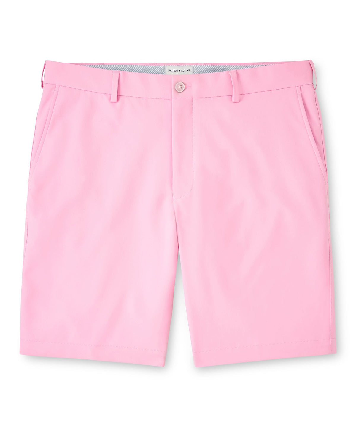 Pink performance shorts with belt loops, button-zip front, and side pockets - Pink Vale, Peter Millar Men's Big & Tall