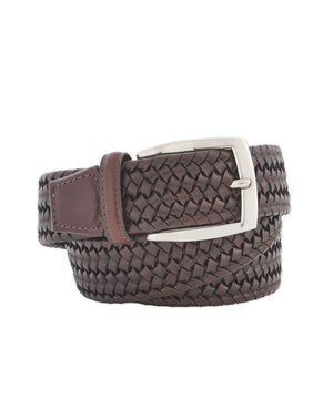 Woven Stretch Leather Belt