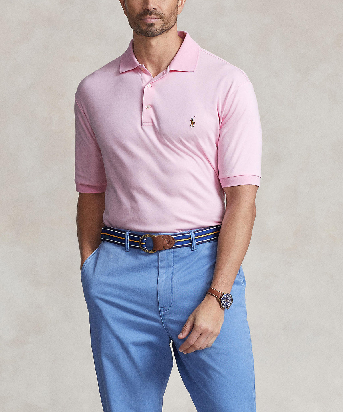 Polo Ralph Lauren Short Sleeve Classic Fit Soft Touch Pima Cotton Polo Shirt, Men's Big & Tall