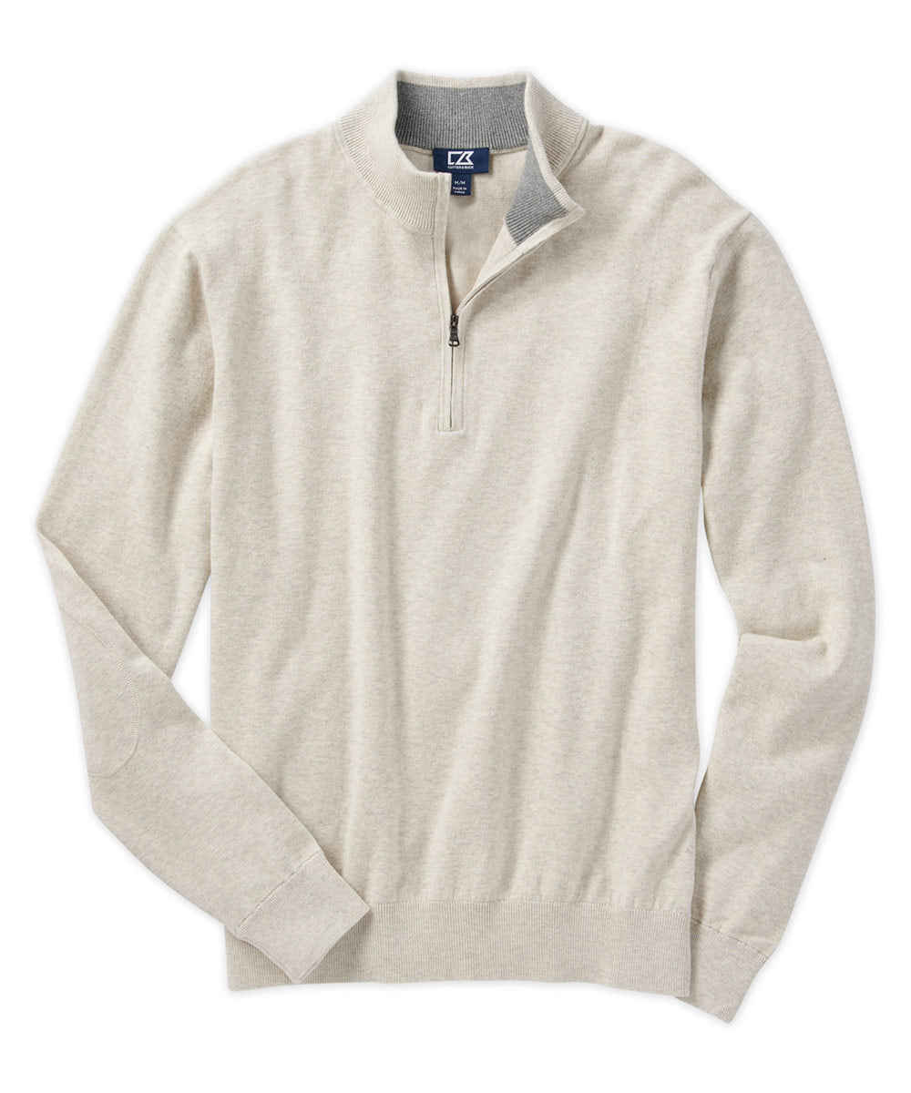 Cutter &amp; Buck Cotton Stretch Half-Zip Sweater
