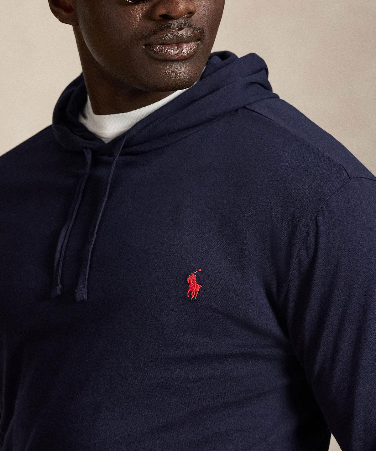 Polo Ralph Lauren Long Sleeve Hooded T-Shirt - Navy, Men's Big & Tall