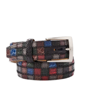 Westport Black Genuine Alligator Patchwork Belt