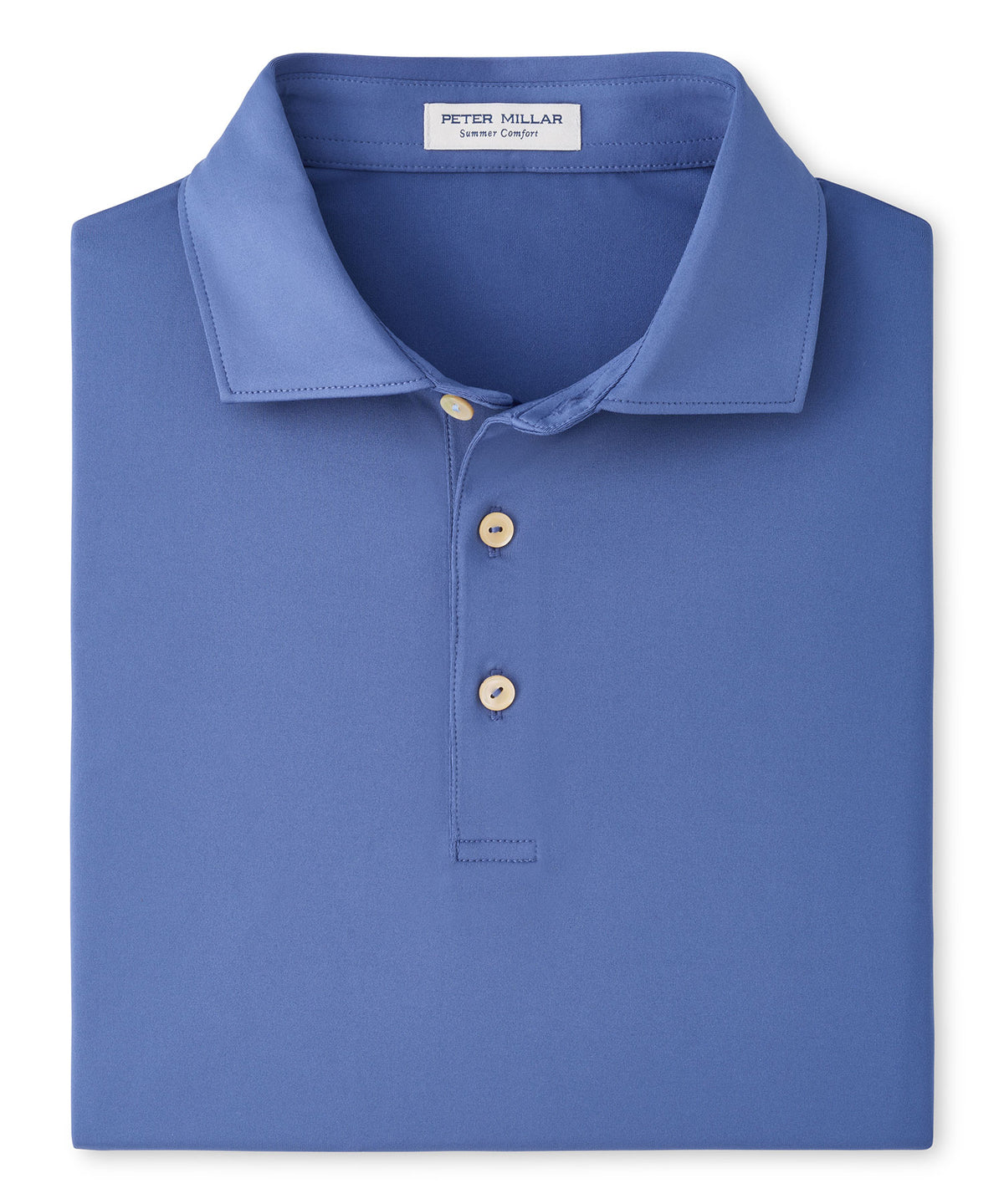 Peter Millar Solid Stretch Jersey Performance Polo Shirt - Bali Blue, Men's Big & Tall