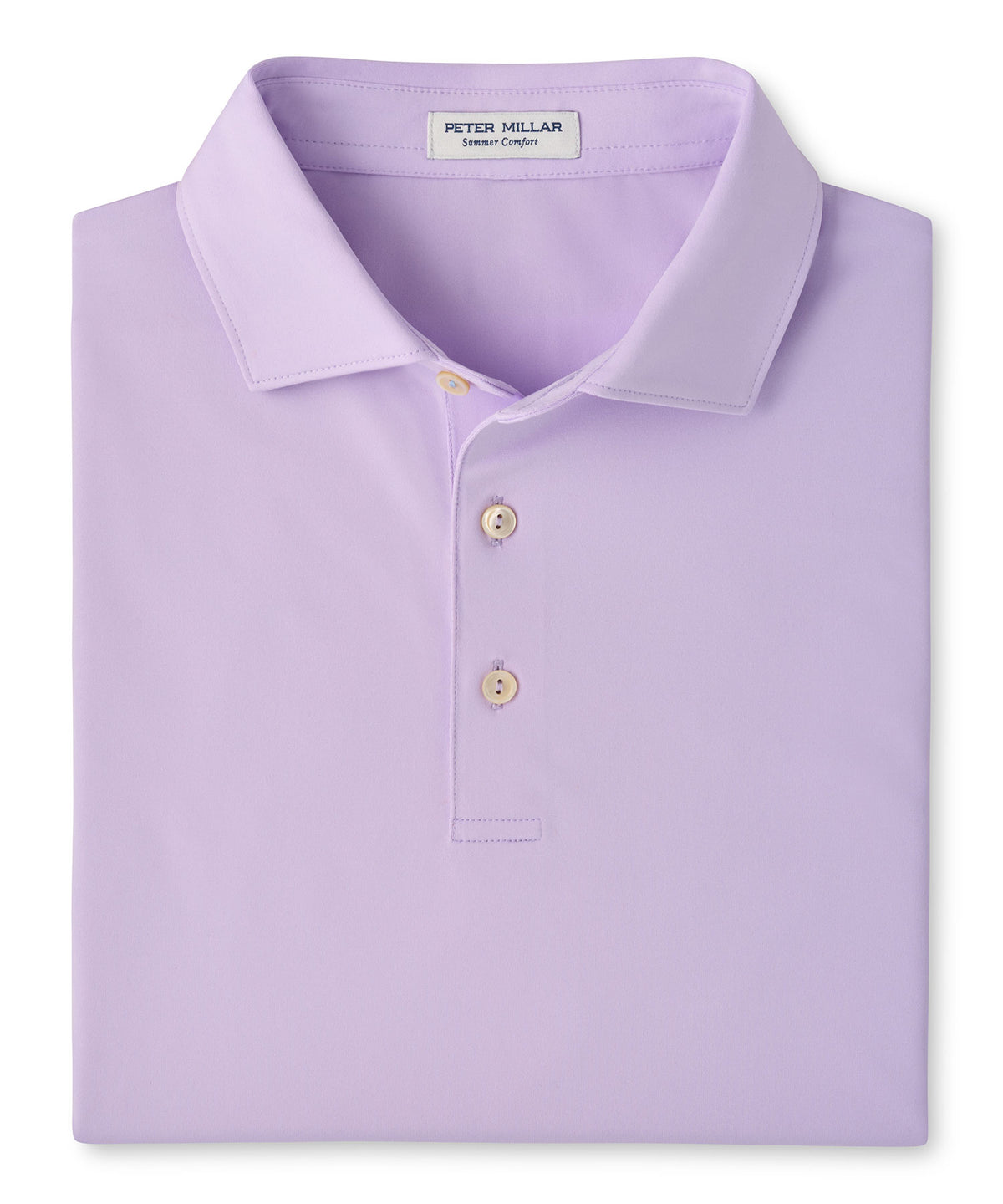 Peter Millar Solid Stretch Jersey Performance Polo Shirt - Garden Violet, Men's Big & Tall