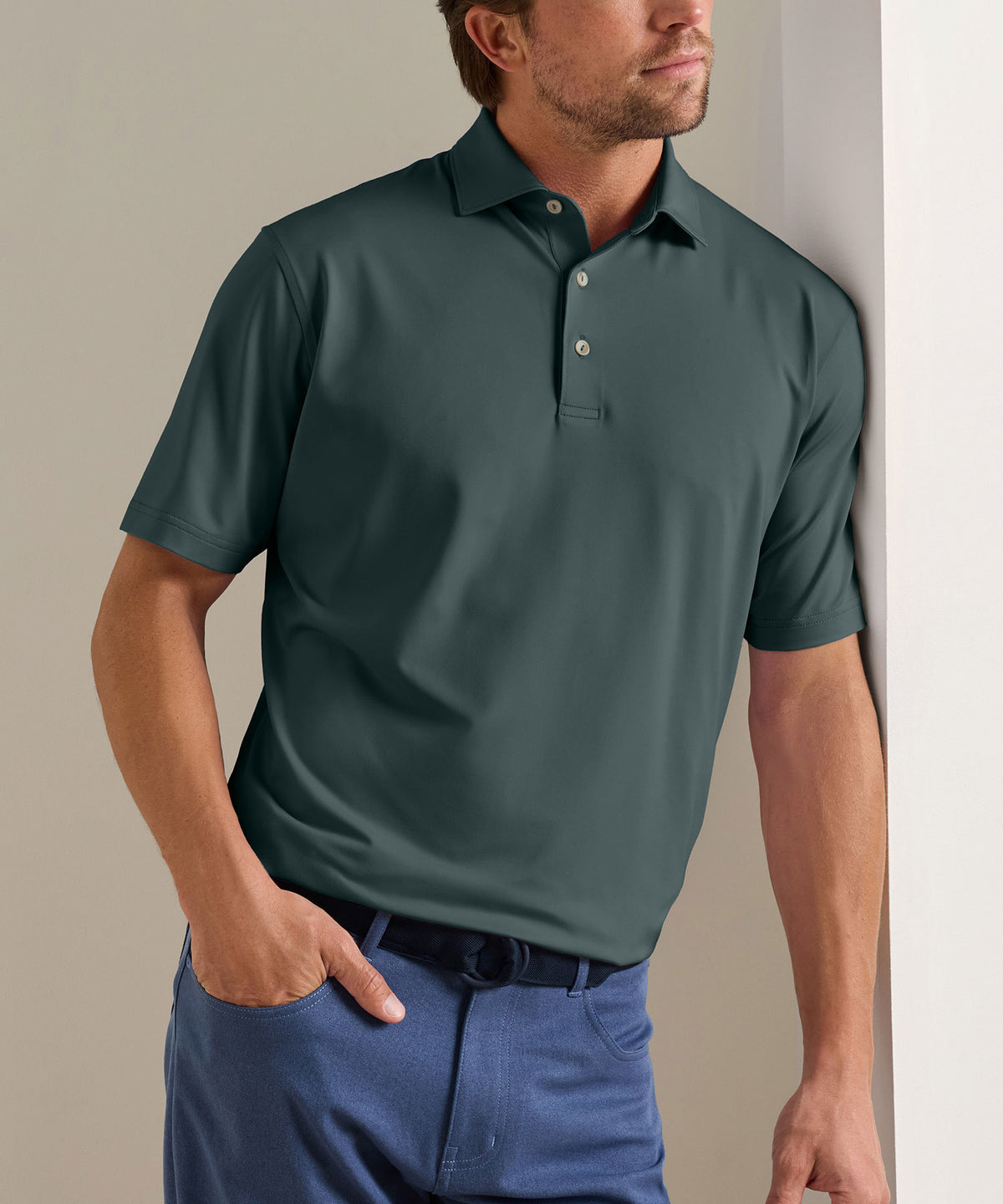 Peter Millar Solid Stretch Jersey Performance Polo Shirt, Men's Big & Tall