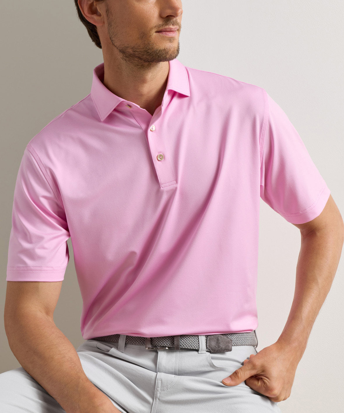 Peter Millar Solid Stretch Jersey Performance Polo Shirt, Men's Big & Tall