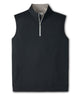 Peter Millar Galway Stretch Terry Quarter-Zip Vest - Black