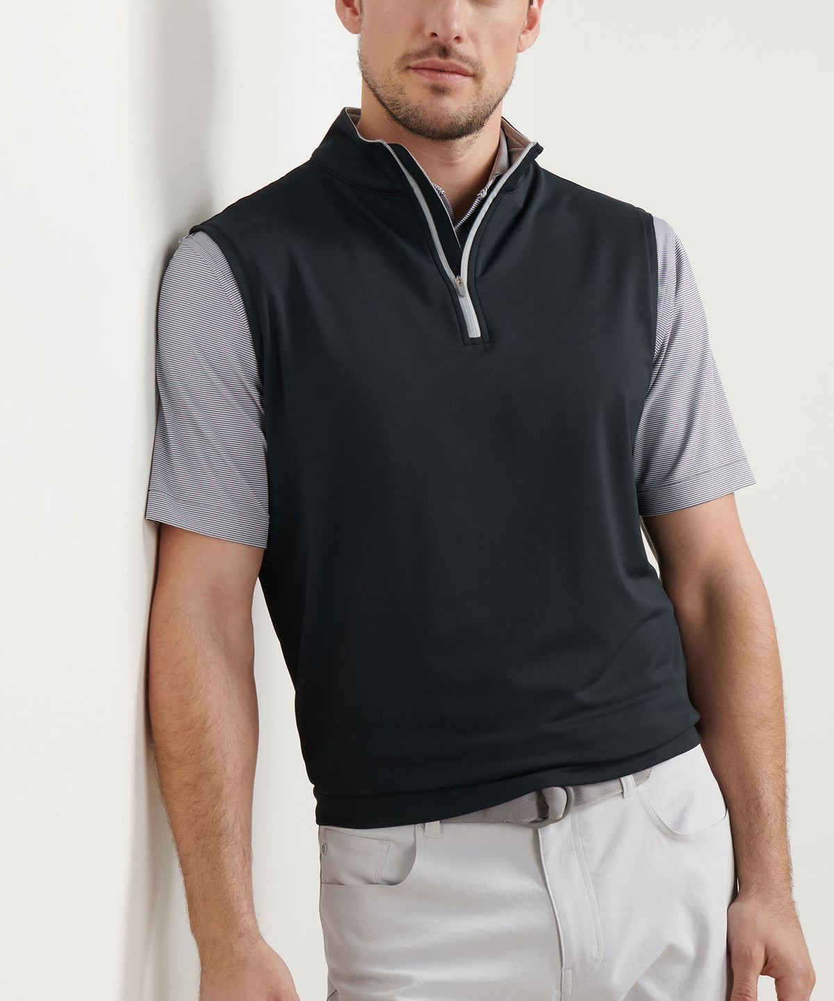 Peter Millar Galway Stretch Terry Quarter-Zip Vest, Men's Big & Tall