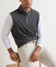 Peter Millar Galway Stretch Terry Quarter-Zip Vest - Iron