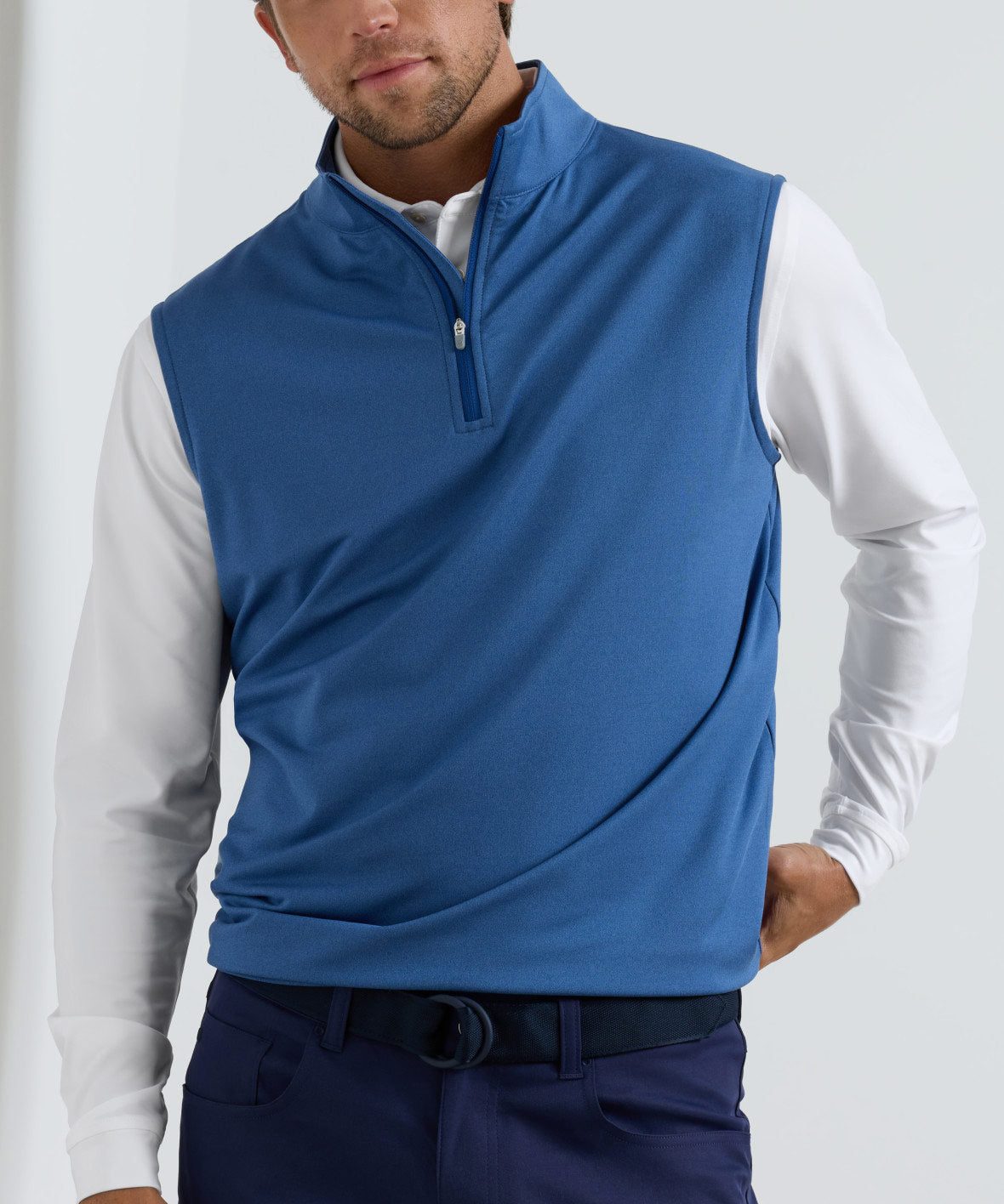 Peter Millar Galway Stretch Terry Quarter-Zip Vest, Men's Big & Tall