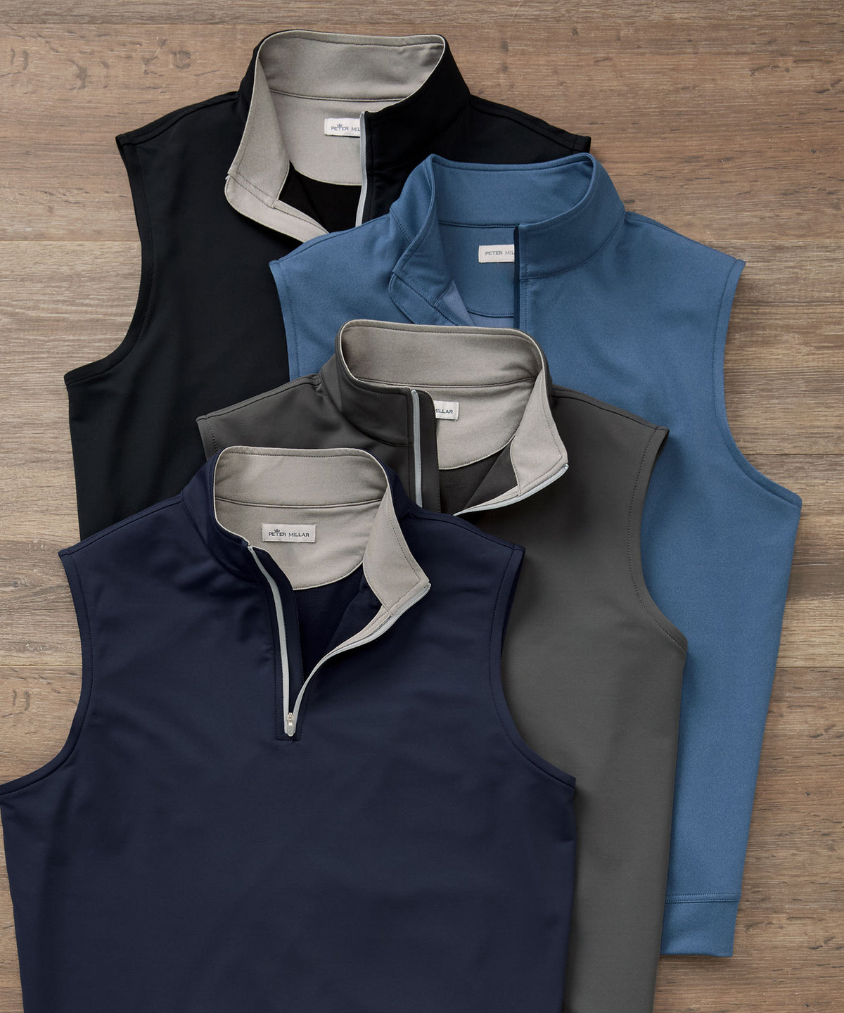 Peter Millar Galway Stretch Terry Quarter-Zip Vest, Men's Big & Tall