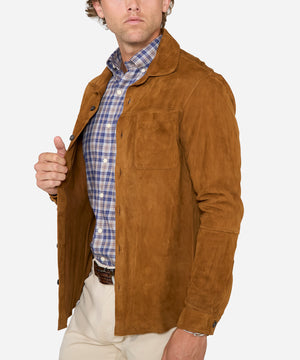 Westport Black Italian Goat Suede Shirt Jacket