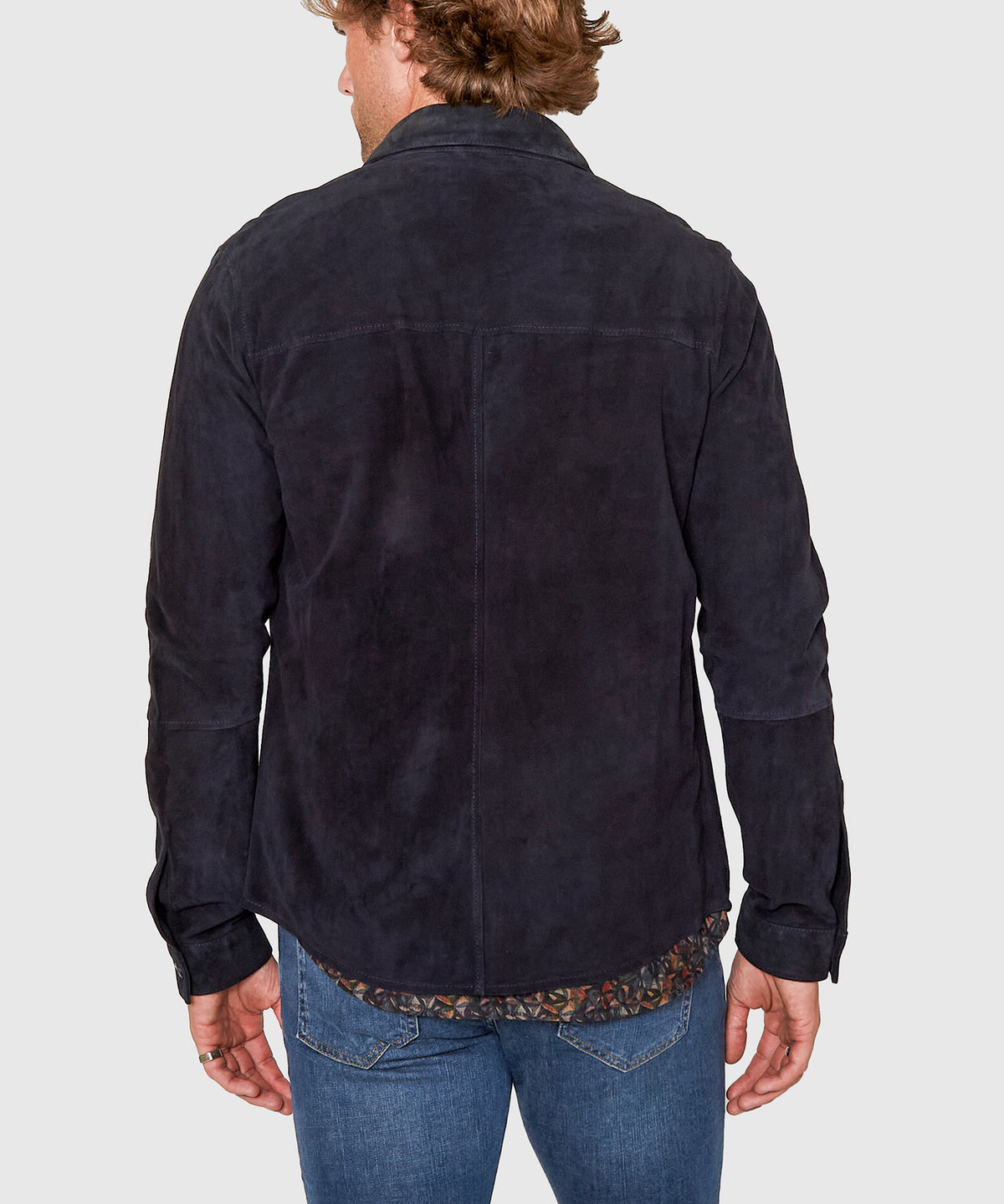 Westport Black Italian Goat Suede Shirt Jacket, Men's Big & Tall