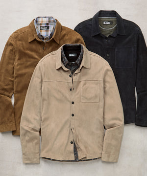 Westport Black Italian Goat Suede Shirt Jacket