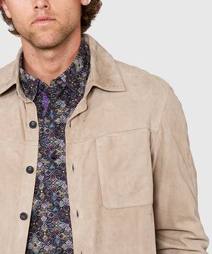 Westport Black Italian Goat Suede Shirt Jacket