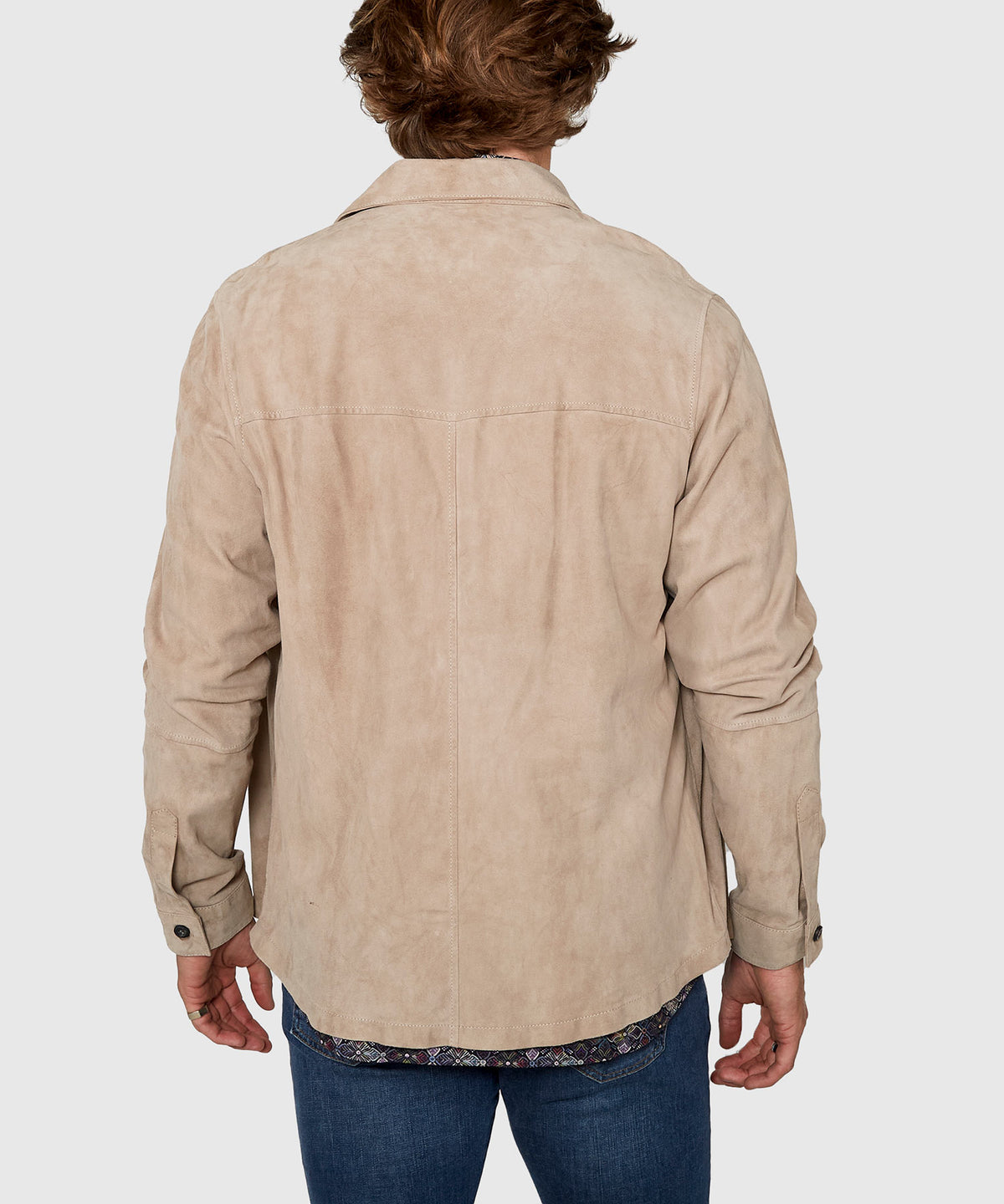 Westport Black Italian Goat Suede Shirt Jacket, Men's Big & Tall