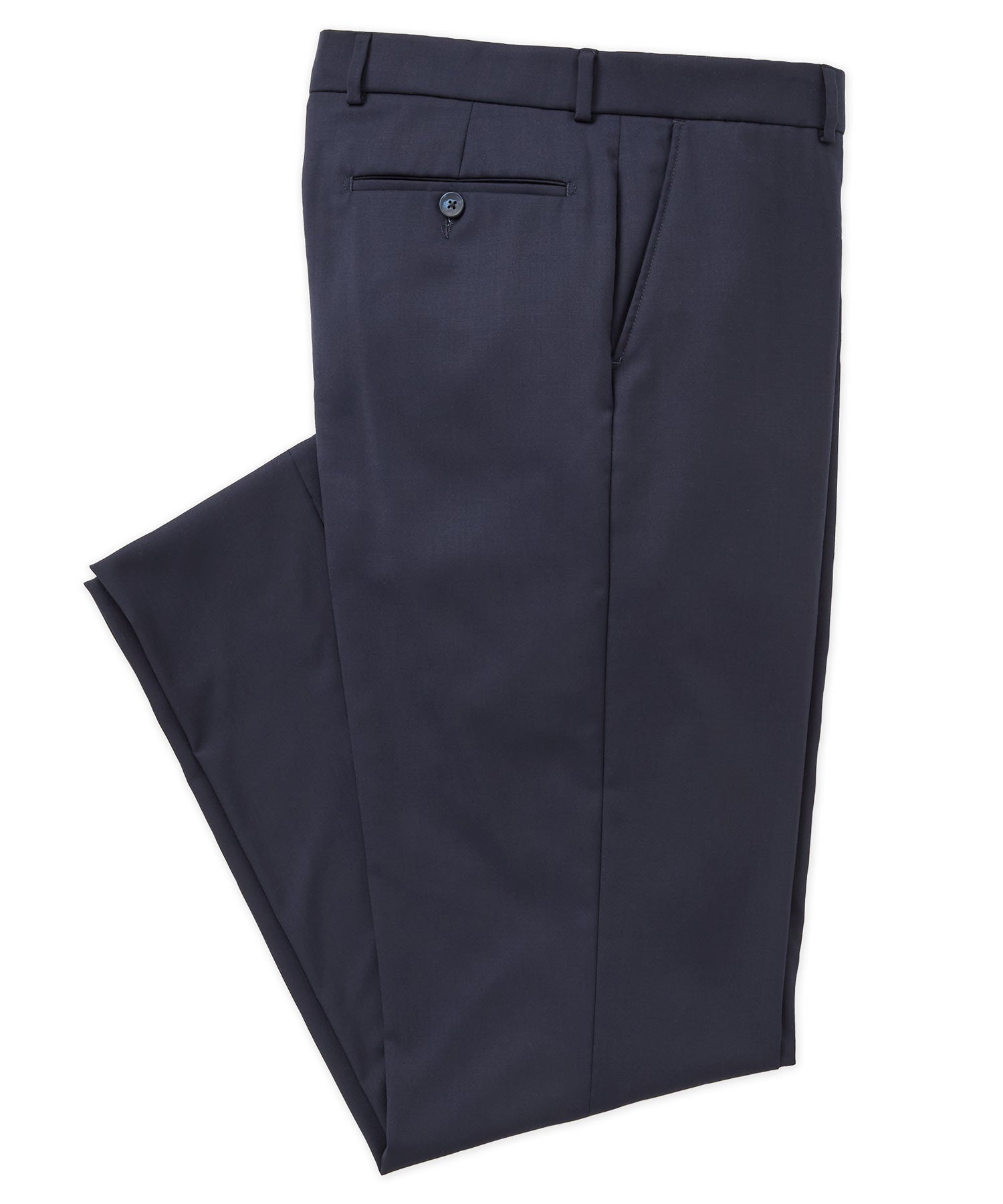 DXL Big + Tall Comfort-EZE Gabardine Wool Dress Pants in British Tan – Size 48 Regular Men’s Stretch Waist Office Trousers