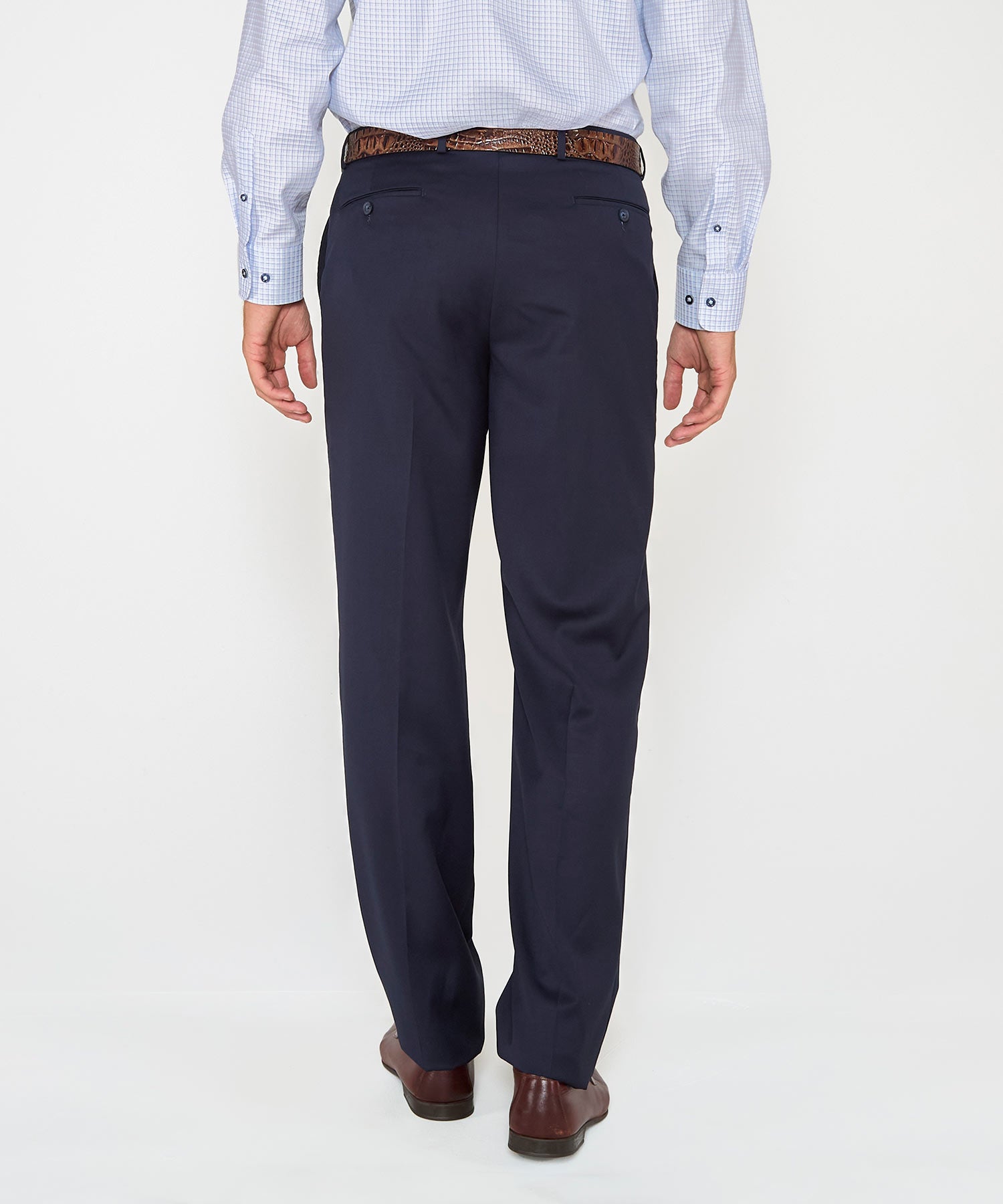Ballin Flat Front Gabardine Trousers - Westport Big & Tall