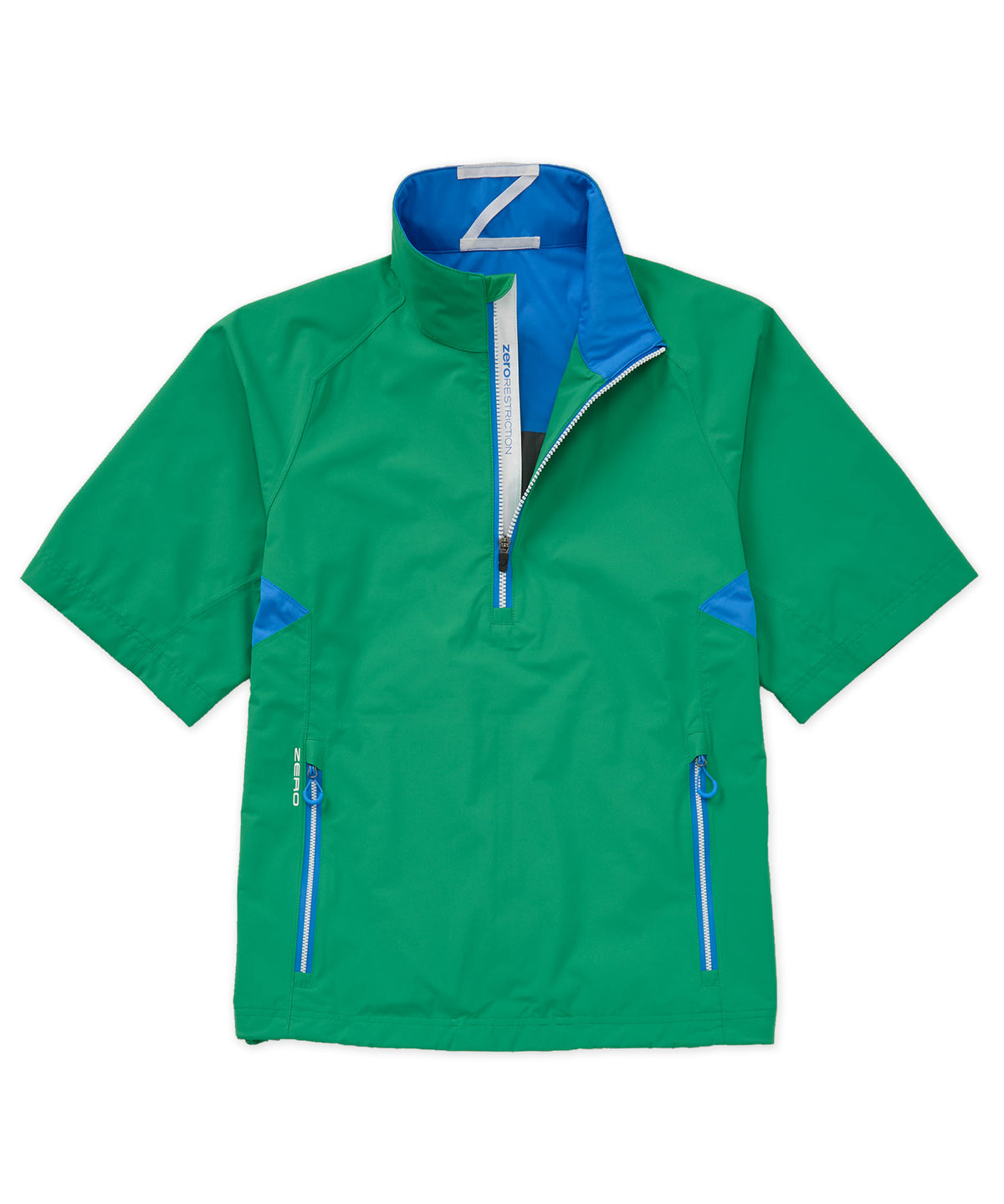 Zero Restriction Half-Sleeve Waterproof Quarter-Zip Jacket, Men's Big & Tall