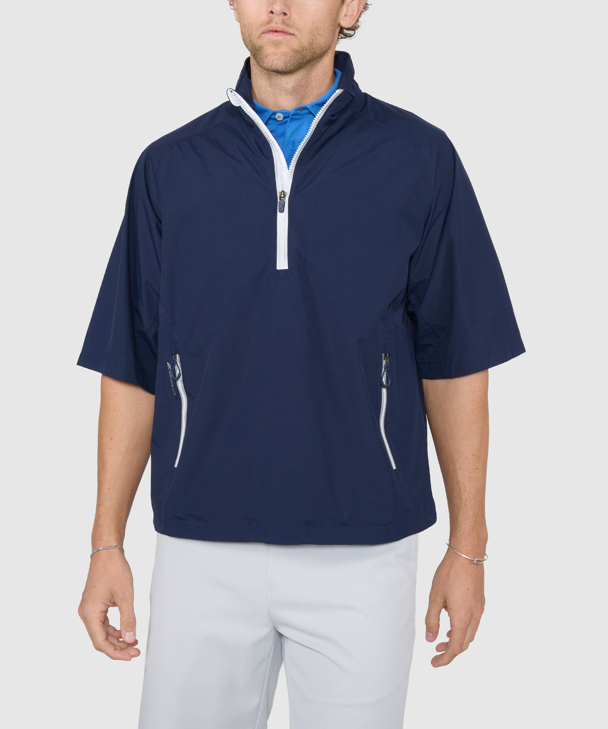 Zero Restriction Half-Sleeve Waterproof Quarter-Zip Jacket, Men's Big & Tall