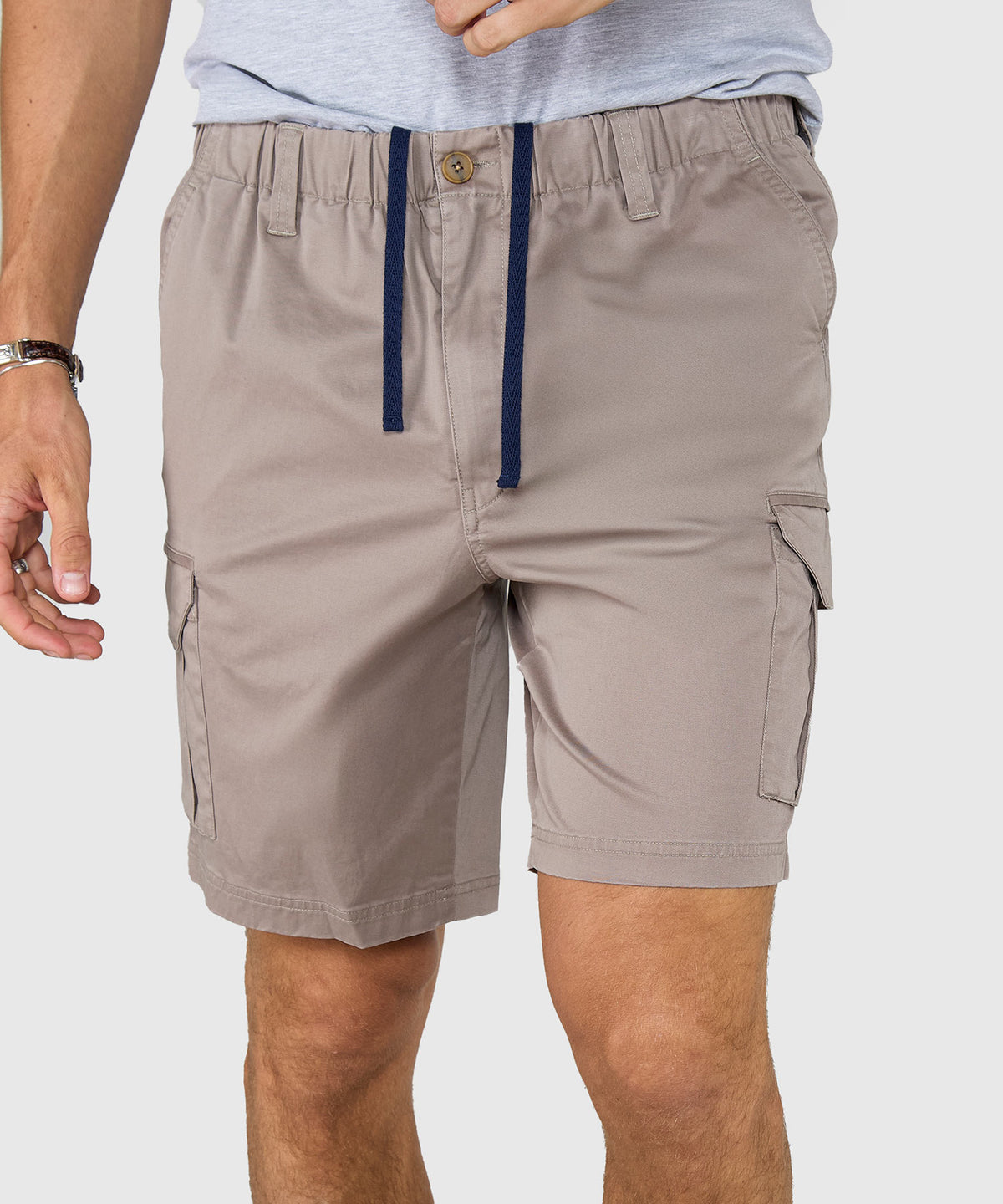Westport 1989 Stretch Twill Elastic Waist Cargo Shorts, Men's Big & Tall