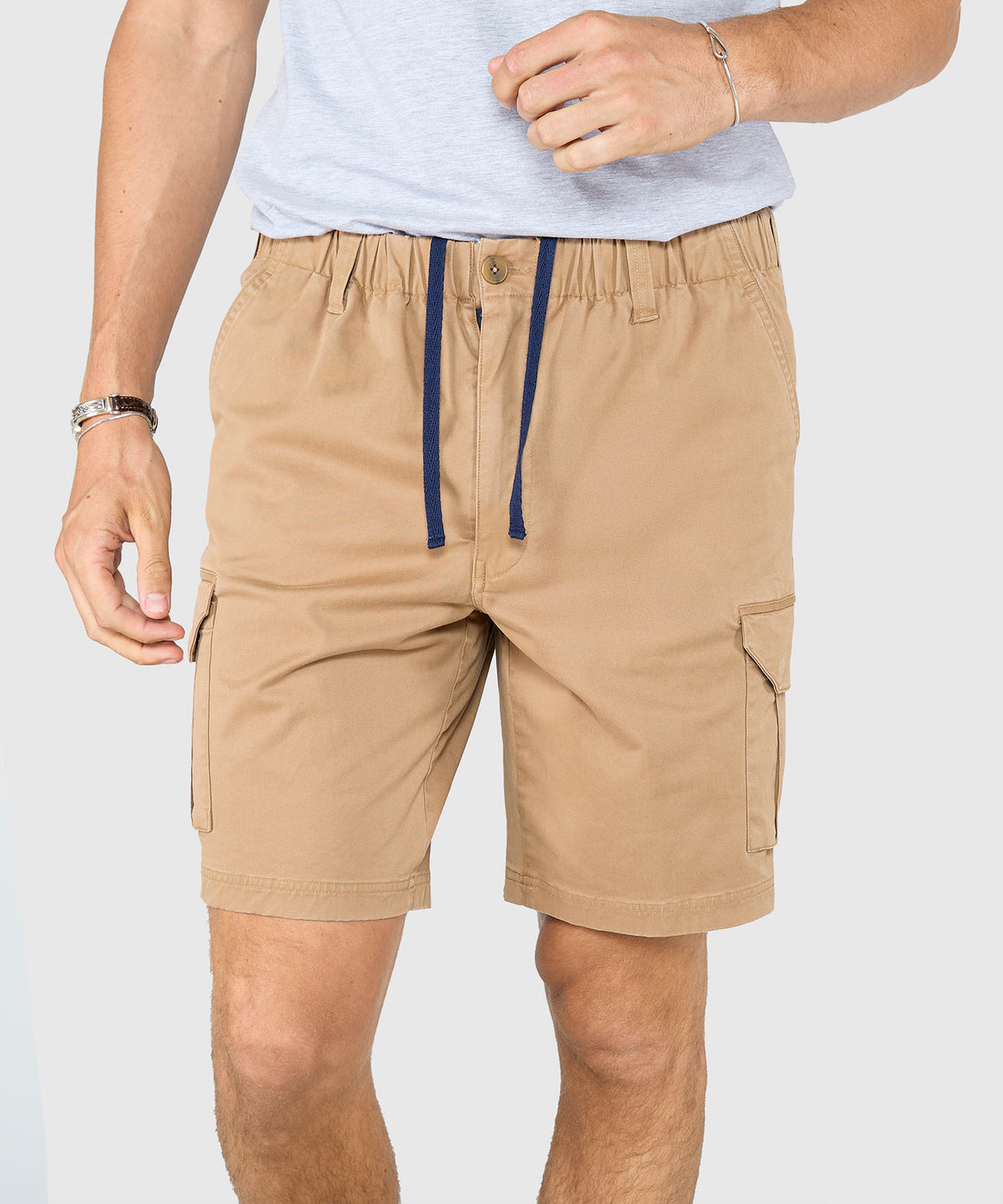 Westport 1989 Stretch Twill Elastic Waist Cargo Shorts, Men's Big & Tall