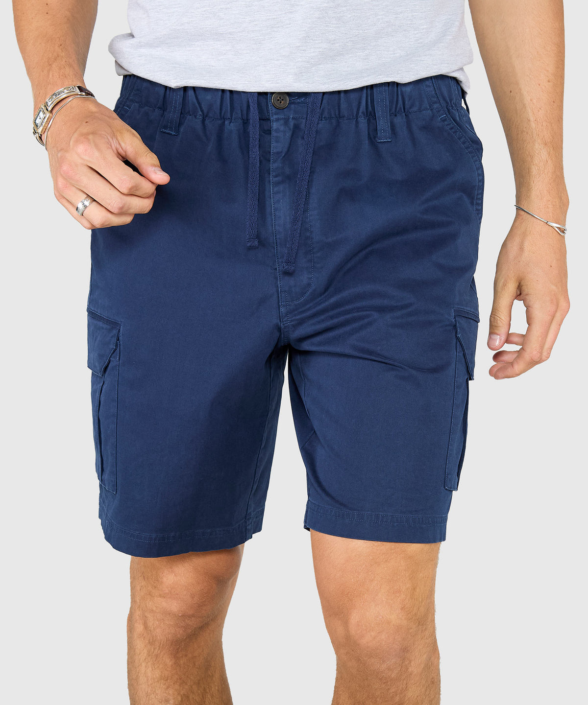 Westport 1989 Stretch Twill Elastic Waist Cargo Shorts, Men's Big & Tall